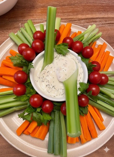 Bandeja de Vegetales con Hummus KOSHER